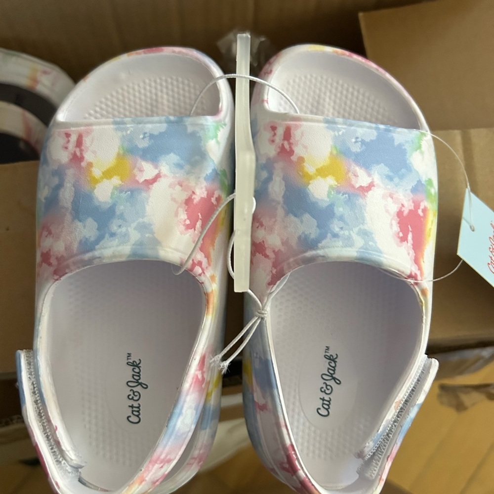 Cat & Jack Kids' Colorful Cloud Slide Sandals